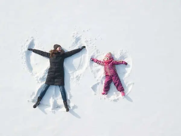 Child in the snow