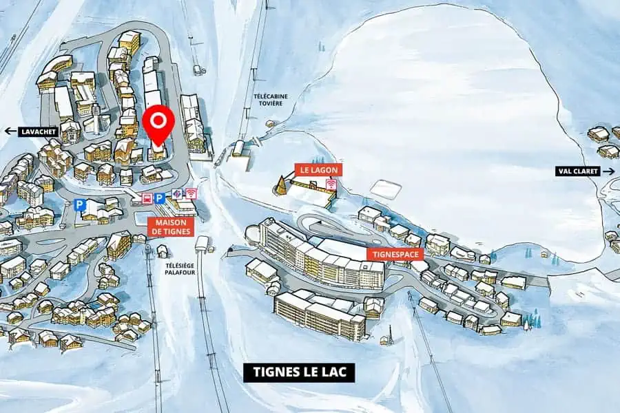 access map to the hotel l'Arbina
