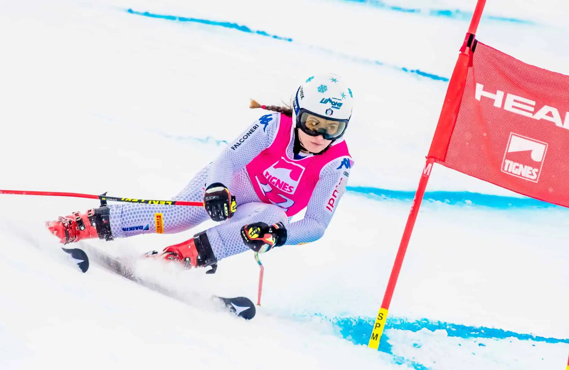 downhill skiing in Tignes andy parant