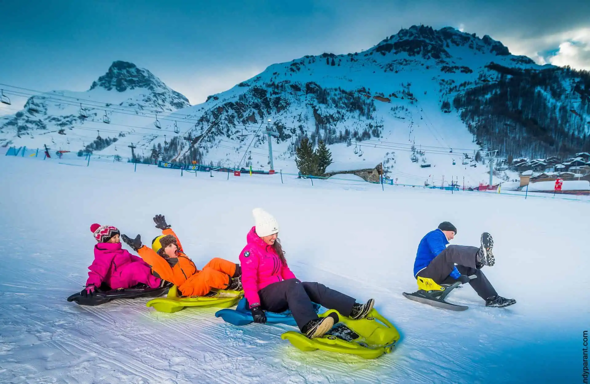 Sledding in Val d'Isère - OT de Val d'Isère