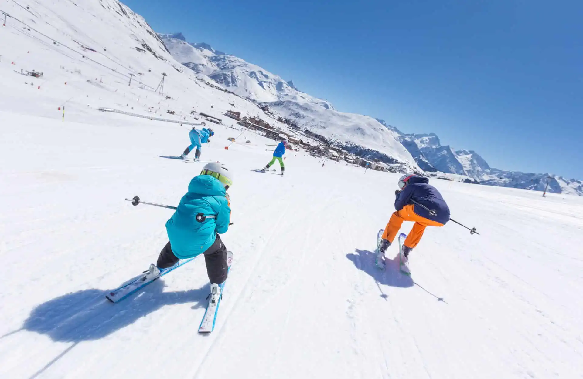 Skieurs - Laurent Salino - OT de l'Alpe d'Huez